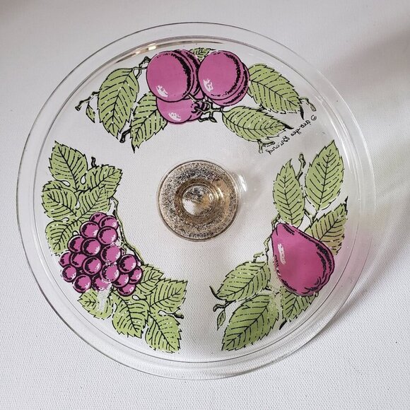 Anchor Hocking 2QT Covered Casserole MCM Georges Briard Gold  Fruit Rustic Retro - Picture 5 of 10